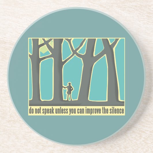 Forest Silence Zandsteen Onderzetter (Voorkant)