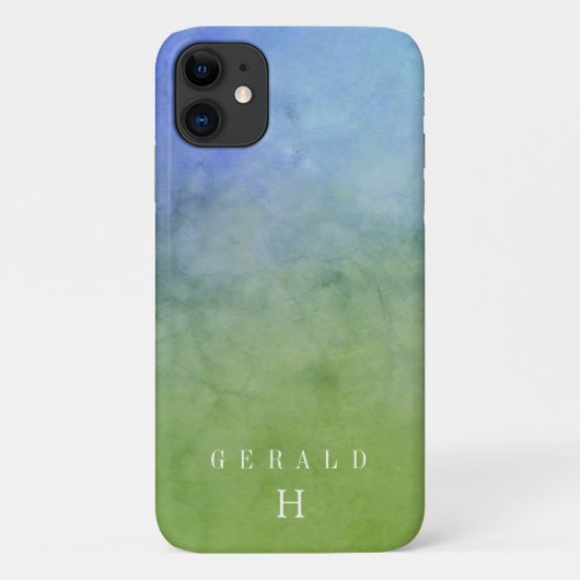FOREST SKY Waterverf Wash Gepersonaliseerd Case-Mate iPhone Case (Achterkant)