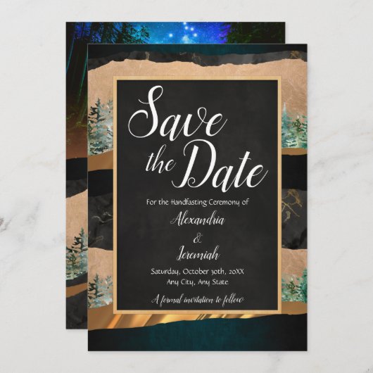 Forest Sla de datum op Kaart (Voorkant / Achterkant)