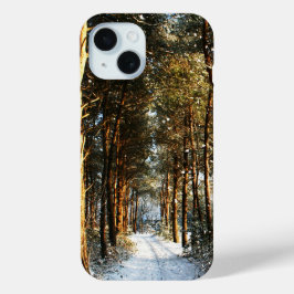 Forest Sneeuw Scene iPhcna iPhone 15 Case