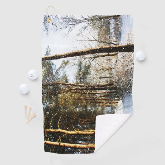 Forest Sneeuwscène GTCNM Golfhanddoek (Insitu)