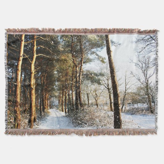 Forest Sneeuwscène tbcnm Deken (Voorkant)