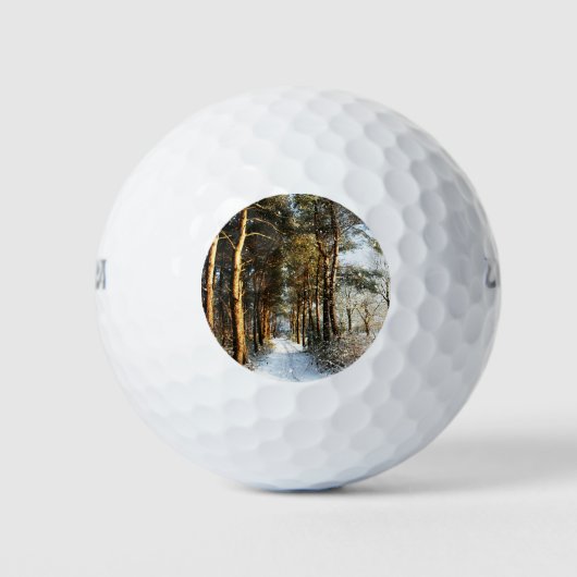Forest Sneeuwscène wu gbcnm Golfballen (Voorkant)
