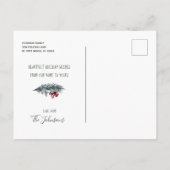 Forest Sneeuwval in de Stille Nacht Kerstvakantie Feestdagenkaart (Achterkant)