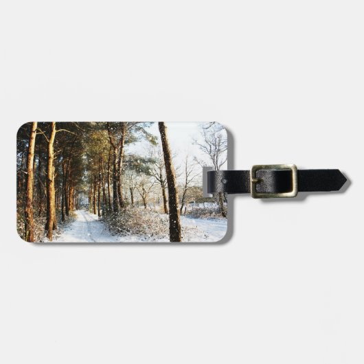 Forest Snow Scene cd lta Bagagelabel (Voorkant horizontaal)