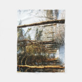 Forest Snow Scene FBCNM Fleece Deken (Voorkant)