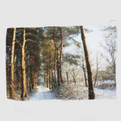 Forest Snow Scene krijgt vervolg Golfhanddoek (Horizontaal)