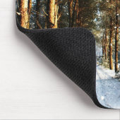 Forest Snow Scene mpcna Muismat (Hoek)