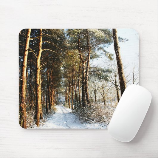 Forest Snow Scene mpcna Muismat (Met muis)