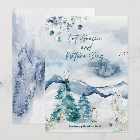 Forest Snow Woodland Animals Treven Heaven Natuur (Voorkant / Achterkant)