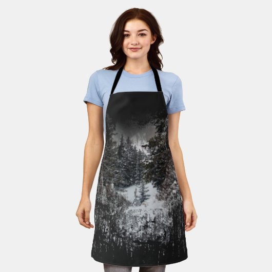 Forest Snowy Trees | Snowy Forest Print Schort (Gedragen)