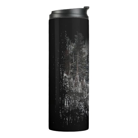 Forest Snowy Trees | Snowy Forest Thermal Tumbler Thermosbeker (Gedraaid links)