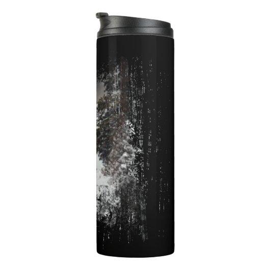 Forest Snowy Trees | Snowy Forest Thermal Tumbler Thermosbeker (Geroteerd rechts)