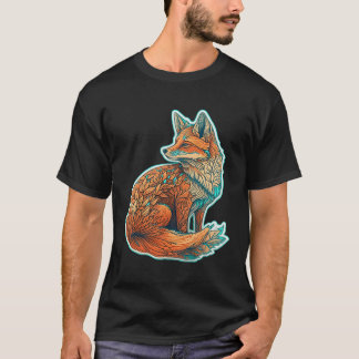 Forest Spirit Fox Plant transformatie Natuur Aesth T-shirt