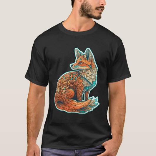 Forest Spirit Fox Plant transformatie Natuur Aesth T-shirt (Voorkant)