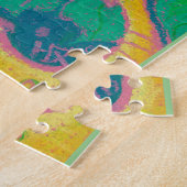 Forest Spirit, Surreal Fantasy Portrait Green Folk Legpuzzel (Zijkant)