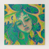 Forest Spirit, Surreal Fantasy Portrait Green Folk Legpuzzel (Verticaal)