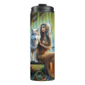 Forest Spirit, Wolf Companions, Riverside. Harmony Thermosbeker (Voorkant)