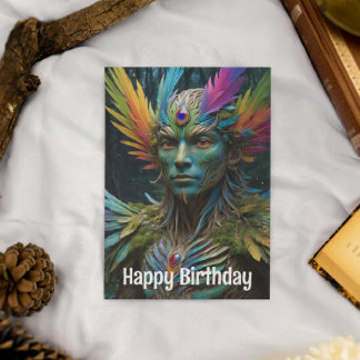 Forest Spirits Feathered Crown Briefkaart