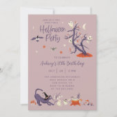 Forest Spirits Halloween Verjaardagsfeest Kaart (Voorkant)