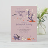 Forest Spirits Halloween Verjaardagsfeest Kaart (Staand voorkant)