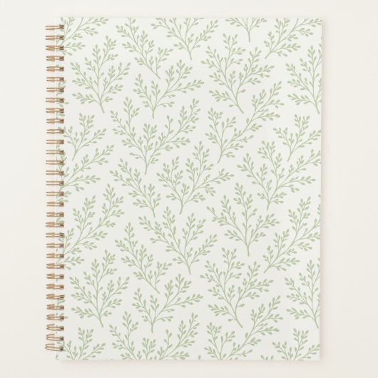 Forest Sprigs Zachte Olijfgroen - Neutraal Planner (Voorkant)