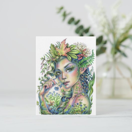 Forest Sprite Briefkaart (Staand voorkant)
