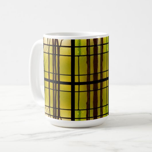 Forest Stained Glass Mug Koffiemok (Voorkant links)