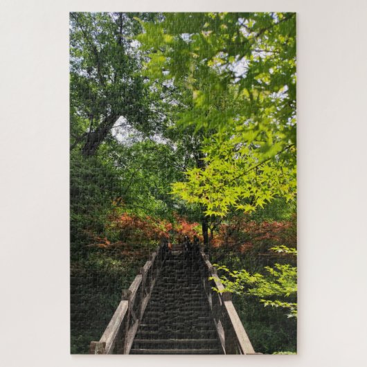 Forest Stair Natuur Autumn Legpuzzel (Verticaal)