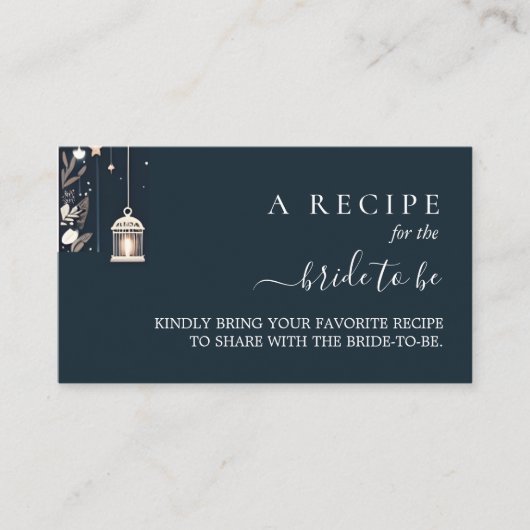 Forest Stars Sneeuw Helder Winter Vrijgezellenfees Informatiekaartje (Voorkant)