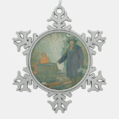 Forest stille Moonshiners White Lightning Liquor Tin Sneeuwvlok Ornament (Voorkant)