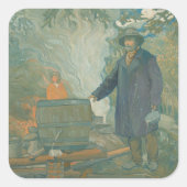 Forest stille Moonshiners White Lightning Liquor Vierkante Sticker (Voorkant)