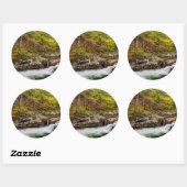 Forest Stream In Great Smoky Mountains Ronde Sticker (Vel)