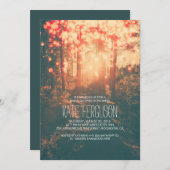 Forest String Lights Rustiek Vrijgezellenfeest Kaart (Voorkant / Achterkant)