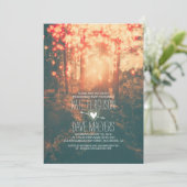 Forest String Lights Rustieke verlovingsfeest Kaart (Staand voorkant)