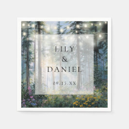 Forest String Lights Wildflower Floral Wedding Servet