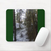 Forest Sun Rays in de sneeuw #53 Muismat (Met muis)