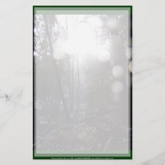 Forest Sun Rays in de sneeuw #64 Briefpapier (Voorkant)