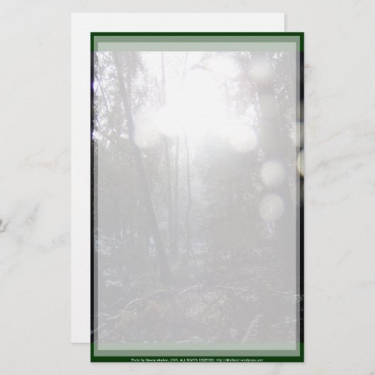 Forest Sun Rays in de sneeuw #64 Briefpapier (Voorkant / Achterkant)