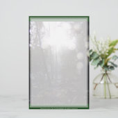 Forest Sun Rays in de sneeuw #64 Briefpapier (Staand voorkant)