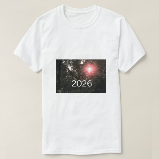 Forest Sun Rising 2026 - Nature Dawn Illustration T-shirt (Design voorkant)