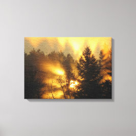 FOREST SUNRISE CANVAS AFDRUK
