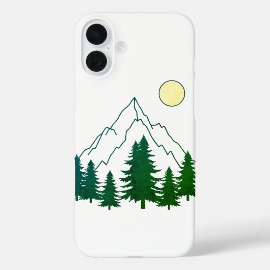 Forest Sunrise Mountain Phone Case (Achterkant)