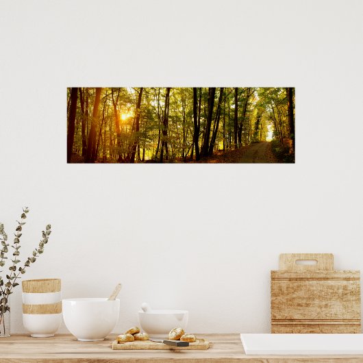 Forest Sunrise Poster (Keuken)