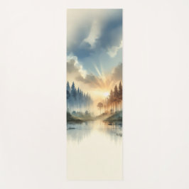 Forest Sunrise Yoga Mat – Tranquil Nature Scene