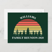 Forest Sunset Camping Custom Family Reunion Briefkaart (Voorkant / Achterkant)