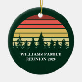 Forest Sunset Camping Custom Family Reunion Keramisch Ornament (Voorkant)
