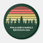 Forest Sunset Camping Custom Family Reunion Magneet (Voorkant)