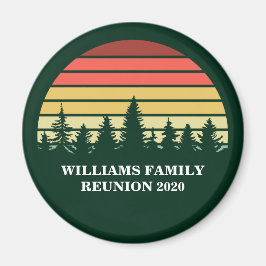 Forest Sunset Camping Custom Family Reunion Magneet