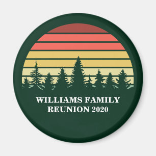 Forest Sunset Camping Custom Family Reunion Magneet
